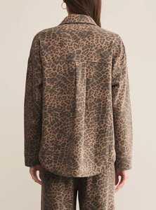 Veste de créateur vintage pour <span class=keywords><strong>femme</strong></span> sur mesure Chemise en jean à imprimé léopard décontractée Confortable <span class=keywords><strong>et</strong></span> respirante Manches longues Shacket pour <span class=keywords><strong>femme</strong></span> - Product Image 6