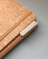 Carnet A5 avec couverture en liège souple et PU, sangle élastique, texture tissu, journal pour le bureau, cadeau d'affaires
