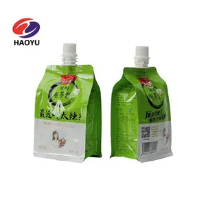 Emballage de boisson gazeuse congelée de aluminio para salsas emballage jus de fruit bolsas con boquilla de 350ml aliment personnalisé