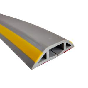 Protecteur de câble de sol anti-dérapant, robuste, 3 canaux, <span class=keywords><strong>rampe</strong></span> en caoutchouc pour atelier et usage commercial, cache-câble de sécurité, cache-câble - Product Image 6