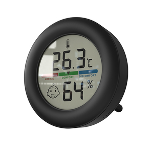 大型液晶デジタルディスプレイラウンドブラケット快適なスマイルハイグロメーター家庭用ベビールームオフィス用 - Product Image 6