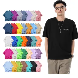 Stock 180g 100%Cotton T-shirt Custom Logo Printing Plain Round Collar T-shirts for Promotion Advertising Marketing Volunteering