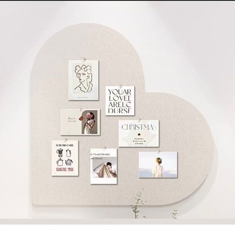 Heart-Shaped Korean Style Couple Photo Wall Metal Board Message Board High-End Feel