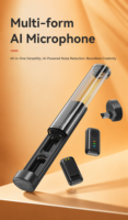 Microphone cravate magnétique sans fil A7, faible latence 20 ms, 2,4 GHz, suppression du bruit IA, hypercardioïde, Type-C pour diffusion en direct sur smartphone