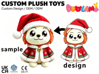 Peluche Lion de Noël Personnalisée en Coton, Jouet en Peluche Adorable, Cadeau de Fête de Noël pour Enfants, Vente en Gros