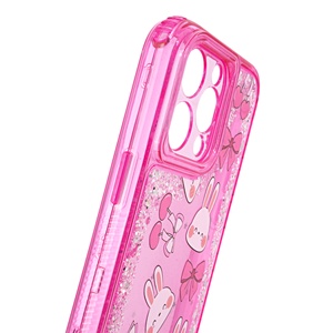 Funda de teléfono móvil de lujo para Niñas para iPhone 14 15 16 17 Fundas Protector De Celular <span class=keywords><strong>Al</strong></span> Por Mayor 3 en 1 funda trasera pintada con purpurina - Product Image 4