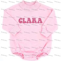 Herfst Winter Baby Peuter Mockneck Sweatshirt Romper Lange Mouw Baby Meisje Oversized Sweatshirts Bubbel Romper