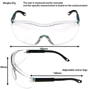 Gafas de Seguridad Elegantes para el Trabajo, Gafas de Protección Ocular, Antivaho, Antipolvo, Antisalpicaduras, para Laboratorio Industrial, Ciclismo, Unisex - Product Image 1