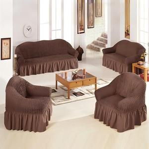 Copridivano Tutto Incluso, Fodera per Poltrona con Balza Arricciata, Copertura Singola per Divano, Protezione Antipolvere per Divano, Arredamento Casa - Product Image 1