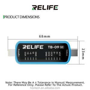 Relife TB-09 <span class=keywords><strong>SE</strong></span> เครื่องทดสอบพอร์ตชาร์จสำหรับ <span class=keywords><strong>iPhone</strong></span> Android ซ่อมปลั๊กคู่อินไลท์นิ่งชนิด C - Product Image 4