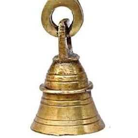PARIJAT Artesanía Ecológica Latón Decorativo Labh Campanas Colgantes de Pared Grabadas PARA LA Suerte Hogar Templo Uso 3-Bells-Labh Rattan - Product Image 2