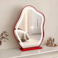 Miroir de maquillage intelligent à LED avec fonction cloud, en métal et verre, pour table de toilette, avec fonctionnalités personnalisées