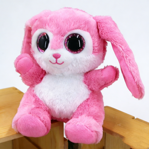 Conejo de peluche rosa con ojos brillantes, orejas caídas, juguete suave de 31cm-50cm, regalo de Pascua para niños mayores de 3 años - Product Image 2