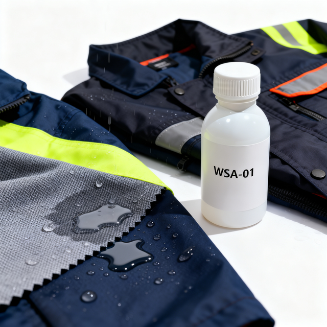 Eco-conscious Textile Auxiliary LEMAN WSA-01 PFC-free 30% Concentration Waterproofing Agent for Polyester/Nylon/Cotton Fabrics