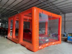 מפעל מחיר שקוף Pvc רכב כיסוי מתנפח רכב מוסך אוהל ברד הוכחת רכב כיסוי