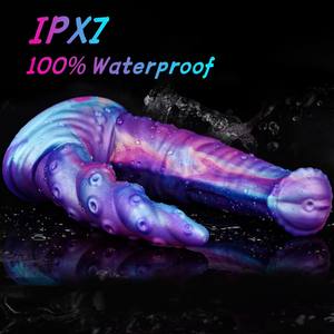 Nuovissimo Dildo Realistico a Doppia Testa in Silicone Ecologico Morbido, Estensibile, Impermeabile, Vibrante e Portatile, Giocattolo Sessuale per Adulti - Product Image 6