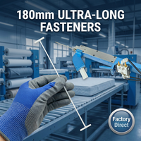 Prix usine : Épingles d'étiquetage pour matelas 25mm-180mm, attaches robustes en nylon pour pistolet d'étiquetage pneumatique, épingles longues et épaisses pour fixation de couettes