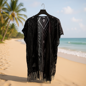 Copricostume Sexy da Donna in Chiffon per l'Estate, Sarong Bikini, Copricostume Kaftan da Spiaggia W21054-05 - Product Image 3