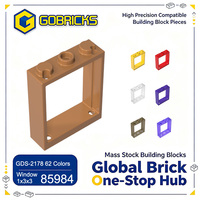 Gobricks GDS-2178 Grosir Blok Bangunan LDD 51239 Bingkai Jendela 1x3x3 Suku Cadang Blok Bangunan Kompatibel Lego untuk MOC