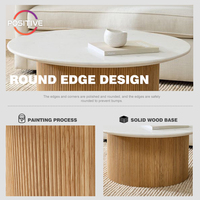 Table basse ronde en bois de haute qualité, petite table d'appoint en marbre pour appartement, table de salon avec plateau en marbre, table basse éthiopienne