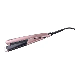 סלון מקצועי מדויק אישית דיגיטלי Led מותג פרטי קרמיקה ציפוי שטוח ברזל שיער מחליק