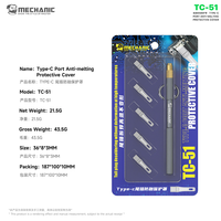 Penutup Pelindung Anti-leleh Port Tipe-C MECHANIC TC-51 untuk Mencegah Tailpiece Terpanas & Meleleh Saat Solder Ditiup