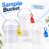 Ember Plastik PP Food Grade 500ml 1 Liter Grosir dengan Tutup, Ember Sampel, Ember Mini untuk Penyimpanan Makanan, Cairan, Air, Kemasan