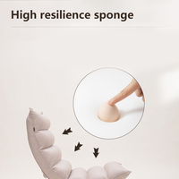 Fauteuil ergonomique pliable et pivotant à 360 degrés, fauteuil de relaxation, chaise de jeu, dossier capitonné, soutien lombaire, pour la maison, le bureau, le salon