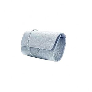 Bolso de noche brillante para mujer, adornado con diamantes de imitación y una cadena cuadrada, ideal para un boda o un cena, Colección 2025 - Product Image 1