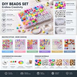 Kit de fabrication de bracelets Heishi en pâte polymère pour Halloween avec perles d'espacement dorées, breloques fantômes et citrouilles, ensemble de bijoux DIY - Product Image 5