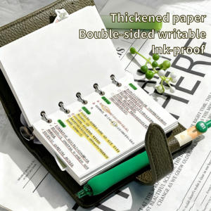 Agenda in Pelle M5 Stile Vintage con Fogli Mobili, Pianificatore Giornaliero, Pagine Personalizzabili, 40 Fogli di Carta Offset per Affari - Product Image 4