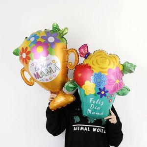 Mother's Day Gift Basket with Trophy & Heart Balloons Perfect for Party Decorations & Celebrations - Product Image 4