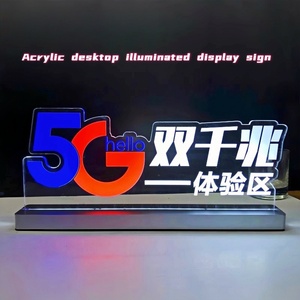Acrylic <strong>Flashing</strong> <strong>Led</strong> Light <strong>Table</strong> <strong>Menu</strong> Restaurant Card Display <strong>Holder</strong> Stand - Product Image 3