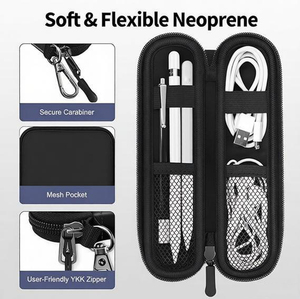 Étui pour stylet Meclon Pen Holder Case <span class=keywords><strong>Apple</strong></span> <span class=keywords><strong>Pencil</strong></span> Pro (USB-C/1ère/2ème génération) - Néoprène souple avec fermeture éclair, résistant à l'eau, léger et portable - Product Image 5