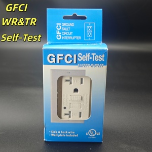 Zertifizierte WR TR 125V GFCI-Steckdose 20 Ampere Gerade Steckdose mit Wetter- und Selbsttest 2-Polig 3-Leiter Erdungssteckdose - Product Image 1