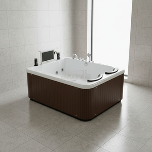 Baignoires et spas autoportants pour 2 personnes <span class=keywords><strong>avec</strong></span> revêtement en bois PS, baignoires Yakuzzy et spas de massage extérieurs - Product Image 2