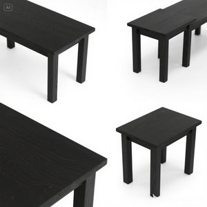 Bàn gỗ cho màu đen - Product Image 1