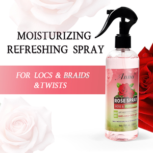 Spray hydratant et rafraîchissant pour les soins des cheveux et l'entretien des locks - Hydratant pour le cuir chevelu à l'eau de rose, huile de ricin - Product Image 6