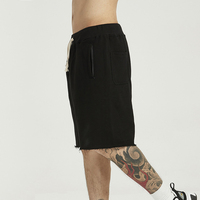 Shorts de sport amples décontractés à bords bruts bicolores style hip-hop de marque américaine tendance pour logo personnalisé