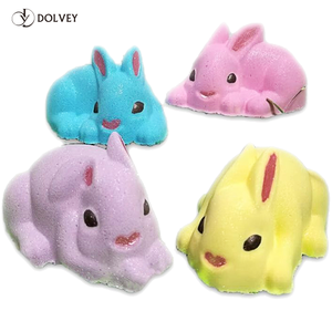BOLA de banho bubbelbad và badebomben Bunny Shaped Bath Set Vegan hữu cơ tự nhiên handmade tinh dầu OEM cho trẻ em Quà tặng của - Product Image 1