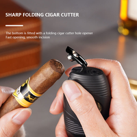 Nouveau modèle – Briquet à cigare métallique personnalisé à trois flammes, rechargeable, coupe-vent et durable, vente en gros directe usine, pour cigarettes