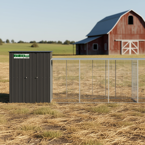 Jaula para pollos de acero galvanizado antracita de 65 x 259.8 x 71.3 pulgadas para animales, alta rigidez - Product Image 2