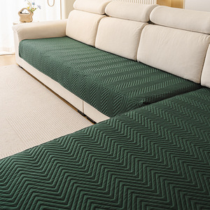Sofa <b>Cushion</b> Waterproof <b>Rectangular</b> Modular Sofa Cover All Season Solid Color Seat Pad Machine Washable - Product Image 2