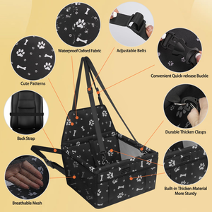 เบาะนั่งในรถสำหรับสุนัขขนาดใหญ่แบบพับได้ ระบายอากาศดี ขายส่ง - Product Image 3
