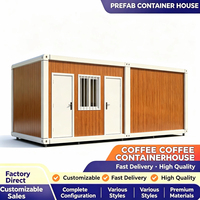 Maison conteneur démontable de 20 pieds, cabine modulaire en acier avec auvent de véranda, fenêtre de sécurité, conception personnalisée, usage bureau, moderne