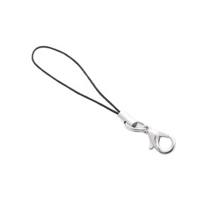 Phone Lanyard Nylon <b>Rope</b> Alloy Lobster Clasp Black White Handmade Accessory For Mobile Phone Keychain Hanging Straps - Product Image 4
