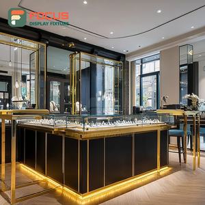 Luxury Custom Jewelry Display Case Manufacturer Laminated Finish Jewelry Shop Glass Showcase - Product Image 3