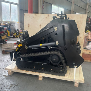 Machinerie de construction T800 Mini-chargeuse sur chenilles avec fourches et <span class=keywords><strong>grappin</strong></span> hydraulique pour bois - Product Image 4