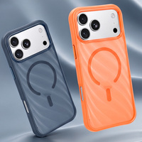 Coque de téléphone magnétique antichoc en TPU+PC avec motif vague d'eau mat, compatible avec le chargement sans fil, pour iPhone 18 17 16 15 Pro Max, MOQ 500