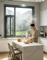 Fenêtre en acier à rupture de pont thermique CJ de haute qualité, style européen moderne, insonorisée, triple vitrage, pour maison passive